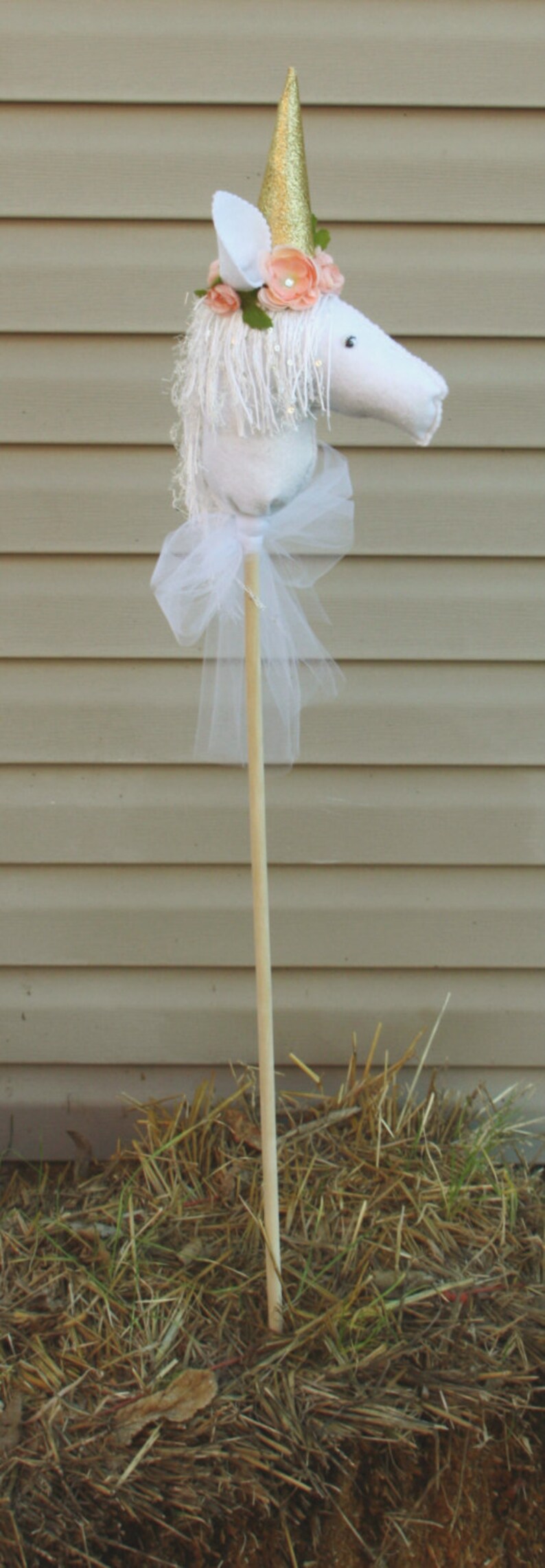 Unicorn Hobby Horse Stick Horse Stick Pony Toy Unicorn Etsy