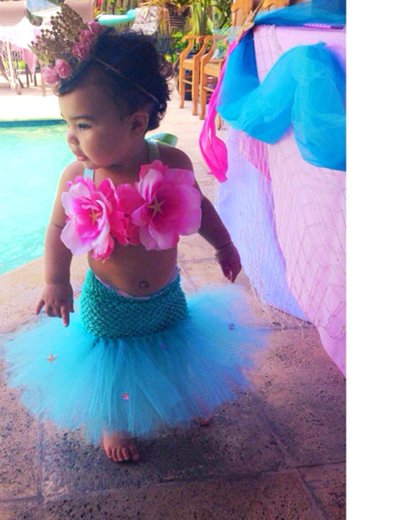 Mermaid Tutu OOC Halloween Costume Mermaid Mermaid Party Mermaid Costume Beach Birthday Ocean Theme Baby Bikini Little Mermaid
