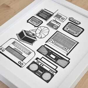 Vintage Radios Print 11x14in - Digital Download