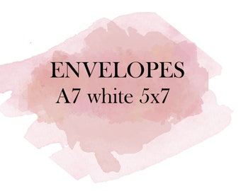 White A7 envelopes