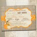 Little Pumpkin Baby Shower Invitations- DIY Printable Rustic Burlap Autumn Shower Invitations _1008