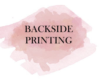 Backside Printing Upgrade Option