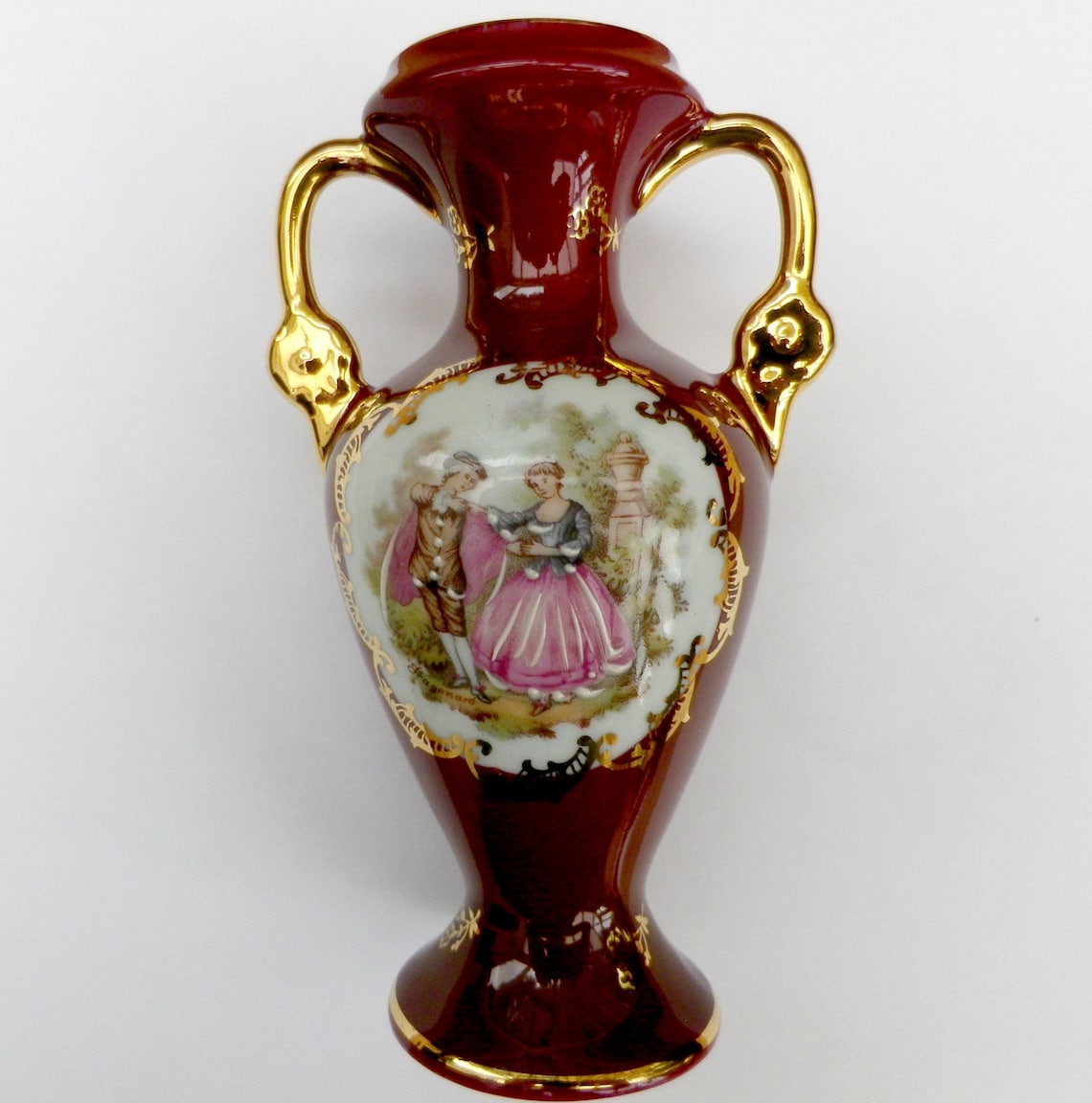 Limoges small urn vase La Reine Fragonard courting couple Etsy