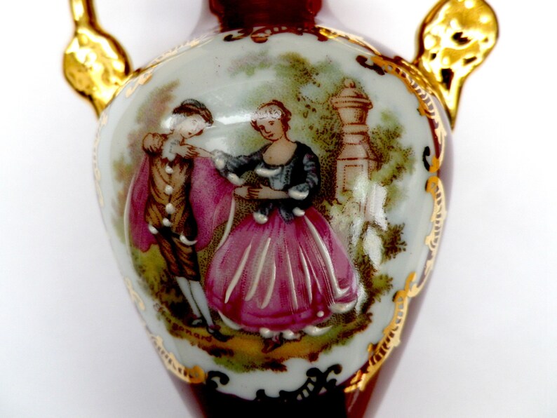 Limoges small urn vase La Reine Fragonard courting couple Etsy