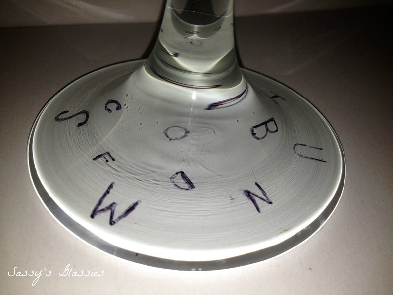 Crossword Puzzle Wine Glass Etsy