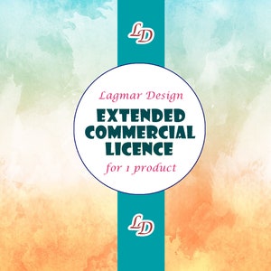 Extended commercial license / For one digital paper pack / For one pack of seamless patterns / For one pack of clipart