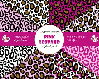 Fichier de modèle sans couture léopard rose, papier numérique guépard paillettes d'or, imprimé animal pour tissu, sublimation de luxe