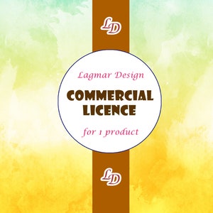 Commercial license / For one digital paper pack / For one pack of seamless patterns / For one pack of clipart