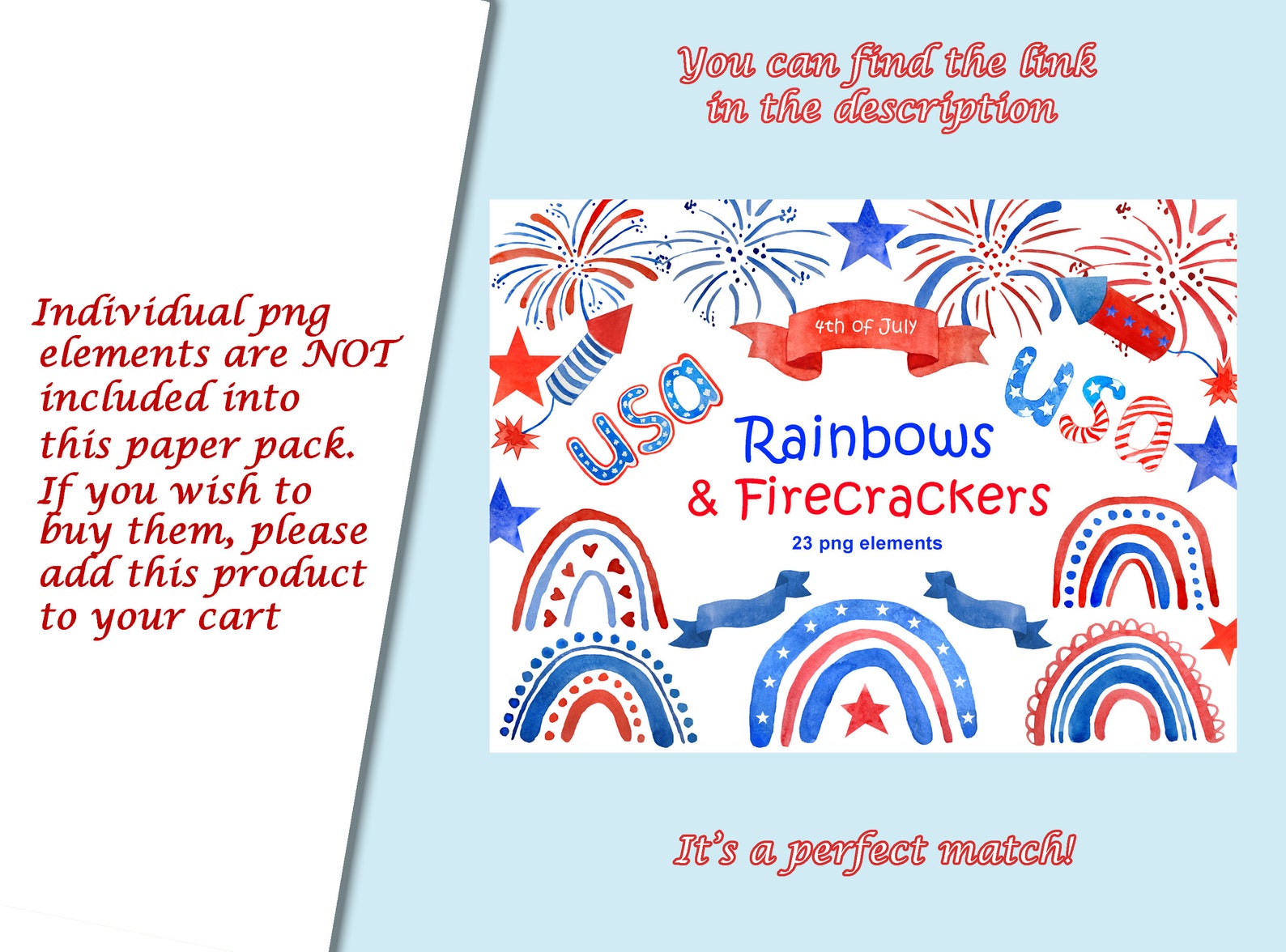 Independence Day Rainbow Digital Paper / Patriotic 4th of July Seamless ...