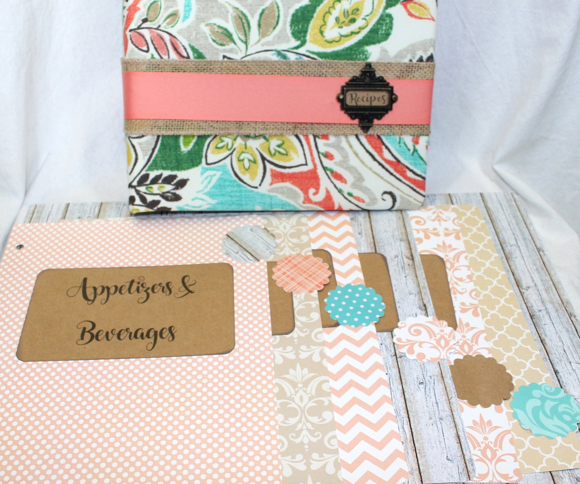 6 Recipe Binder Dividers / 8.5 x 11 Dividers / Custom Recipe Etsy