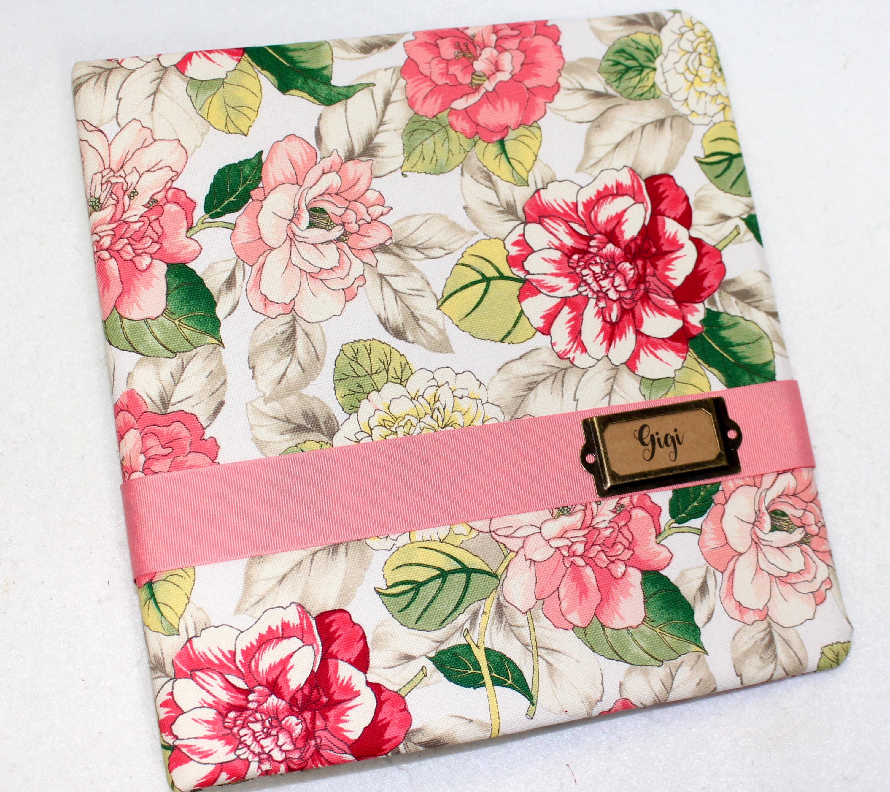 3 Ring Binder, Personalized binder, personalized planner, pink floral fabric covered binder, 3 ring binder, Home Organize Binder