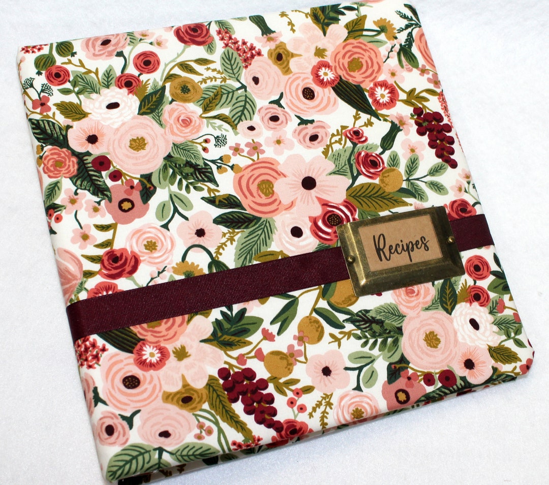 Recipe Binder, Floral Recipe Binder, Recipe Dividers, Custom Cookbook, Blank Recipe Book, 3 Ring