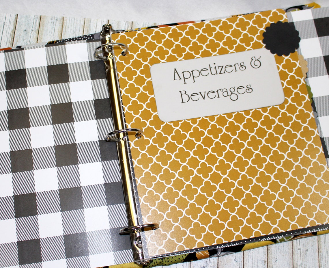 Recipe Binder Recipe Dividers Recipe Book with Dividers Etsy