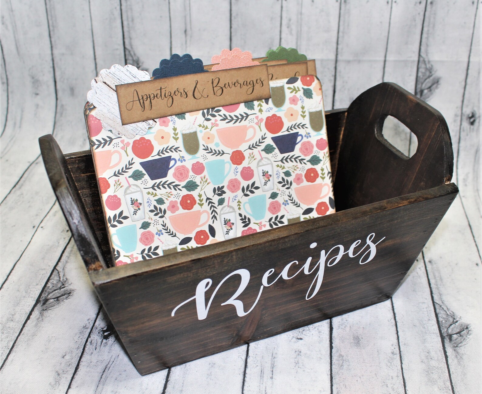 Recipe Box 5 x 7 Recipe Box Wooden Recipe Box Rustic Recipe Etsy