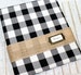 Recipe Binder with Dividers, 2' Recipe Book, Black and White Buffalo Check, Plaid, Recipe Dividers, Recipe Organizer, Farmhouse Kitchen Gift 