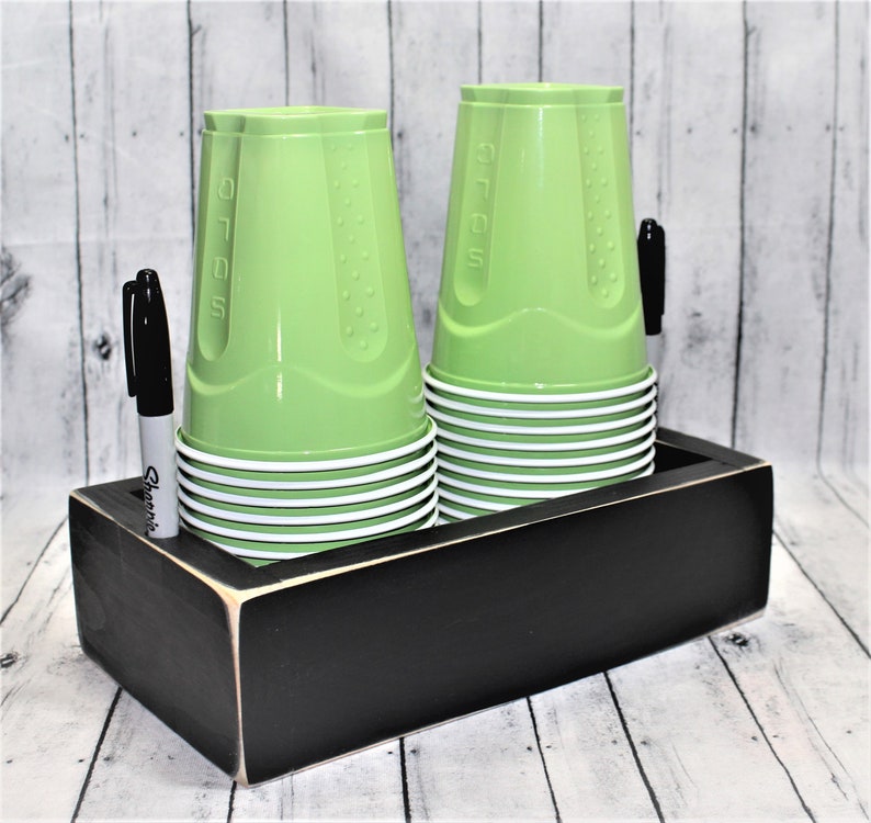 Party Cup Holder Solo Cup Box with marker holder Cup Etsy
