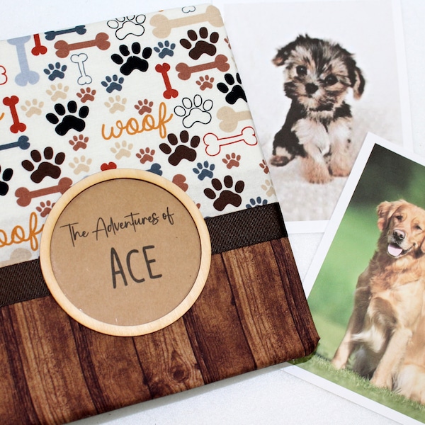 Dog Photo Album, Pet Memory Book, Dog Memorial Book, Puppy Scrapbook, Personalized Dog Photo Album, Pet Loss keepsake, Custom Dog Mom gift