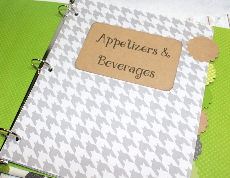 Recipe Binder Recipe Dividers Blank Recipe Book Binder 3 Etsy