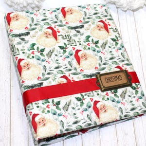 Christmas Card Album, Christmas 3 Ring Binder, Christmas Card Photo Album, Family Christmas Card Book, Holiday Cards Holder, Vintage Santa