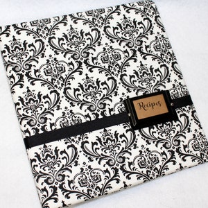 Recipe Binder, Farmhouse Recipe Binder, Black and White Rustic Recipe Binder,  Buffalo Check Recipe Dividers, Recipe Bridal Shower, Custom