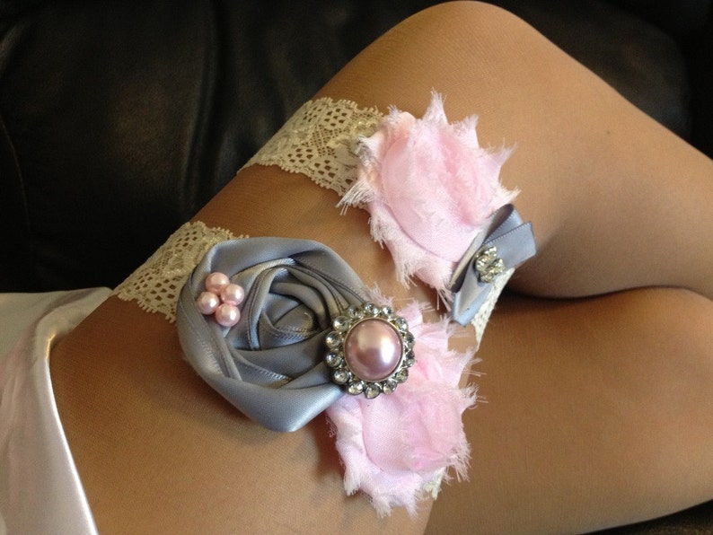 GreyPink wedding garter set bridal garter toss garter included wedding garter vintage inspired lace garter...