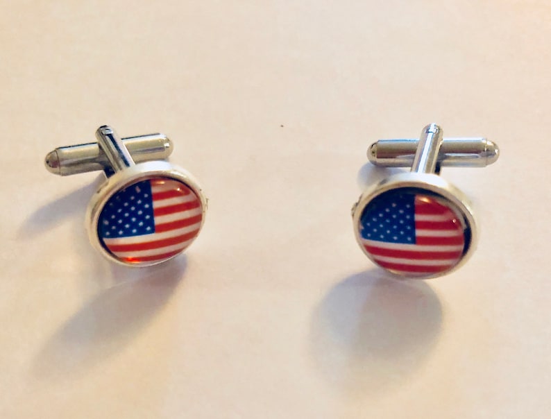 American Flag Cabochon Cufflinks