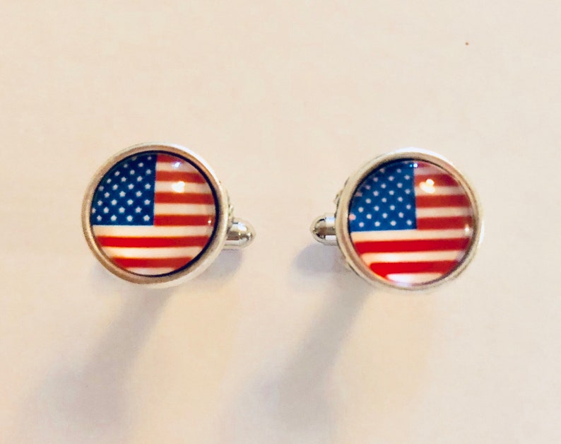 American Flag Cabochon Cufflinks