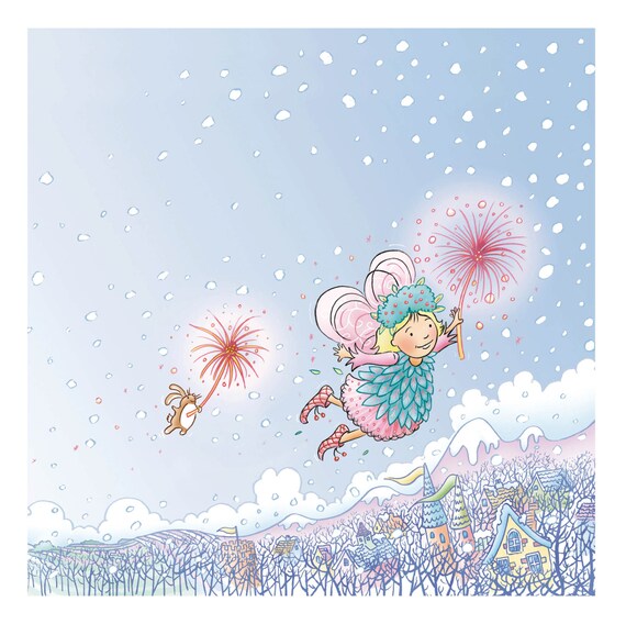 Where Do Fairies Go When It Snows Flying Fairy Print Etsy