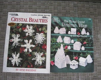 Crochet Snowflakes Book-Crochet Christmas Trees-Crystal Beauties Leisure Arts-crochet Christmas Village