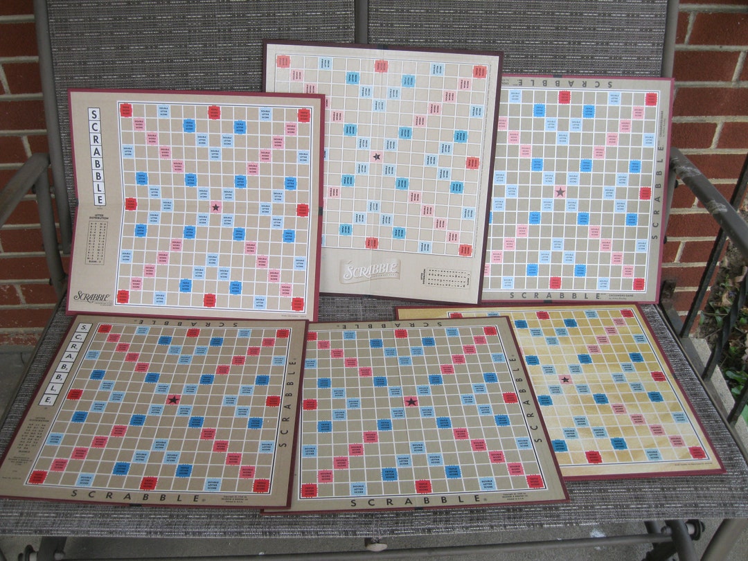 Scrabble Game Boards6 Boardsretro Game Boardsnotebook Coverscollage