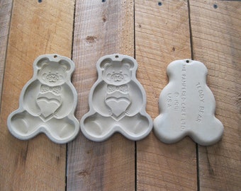 Pampered Chef Cookie 3 Molds-Extra Large Bear Cookie Cutter Mold -Xmas Cookie Mold-Family Heritage Collection 1991 Cookie Mold