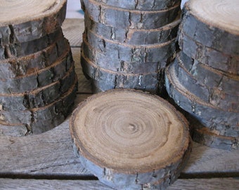 Wood Slices-12 Tree Slices-Rustic Christmas Ornaments-Rustic Decor-Rustic-Rustic Tree Slices4