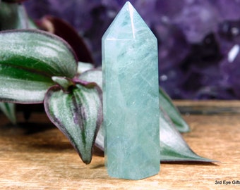 Sale! Green Fluorite Crystal Tower, Altar Crystal & Meditation Crystal ~3686