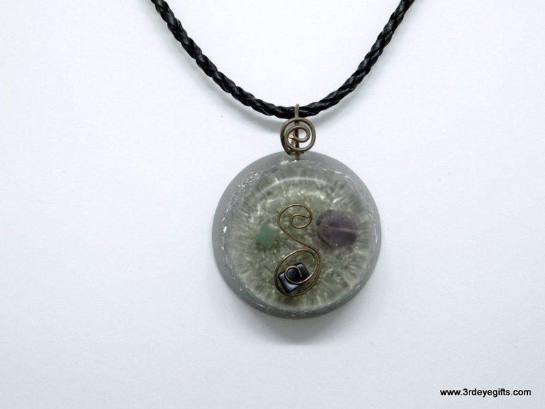 Amethyst /& Jade Orgone Pendant to Attract Money On SALE! Amethyst Orgone Necklace Jade Necklace Resin Pendant ~677