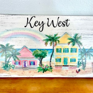 Key West wood sign 12&quot;x5.5&quot;