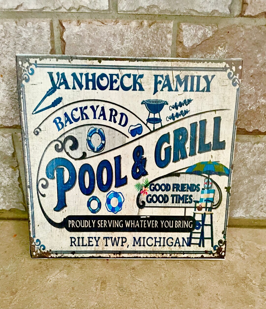 Custom Backyard Sign 8x8 - Etsy