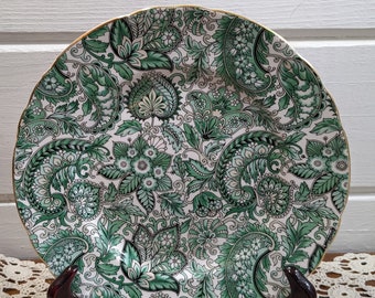Green Paisley Royal Tuscan Fine Bone China / Wedgwood Made in England