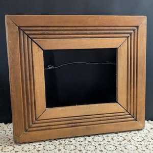 Antique Old Large Primitive Wooden Frame / Farmhouse Wall Decor