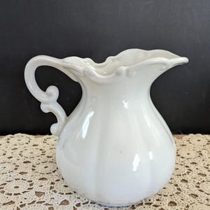 Antique White Pitcher Creamer