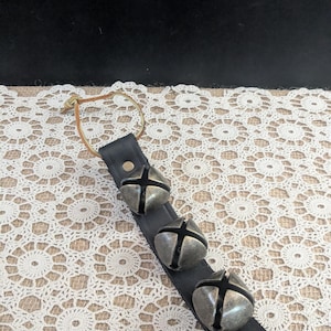 Vintage Leather Sleigh Bell Strap: Benson LeatherCraft Christmas Decor