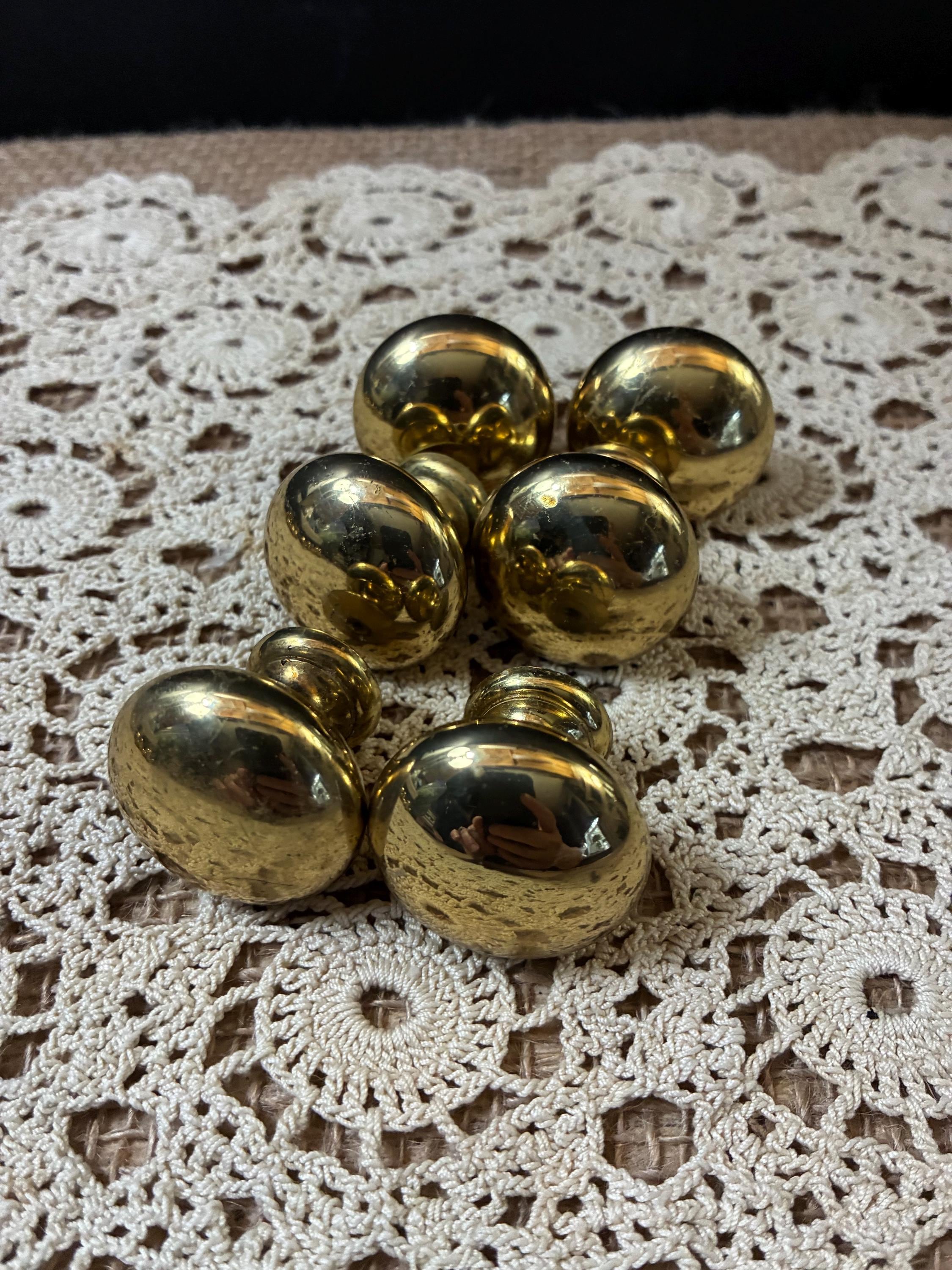 Dresser Knobs Vintage Gold - Etsy
