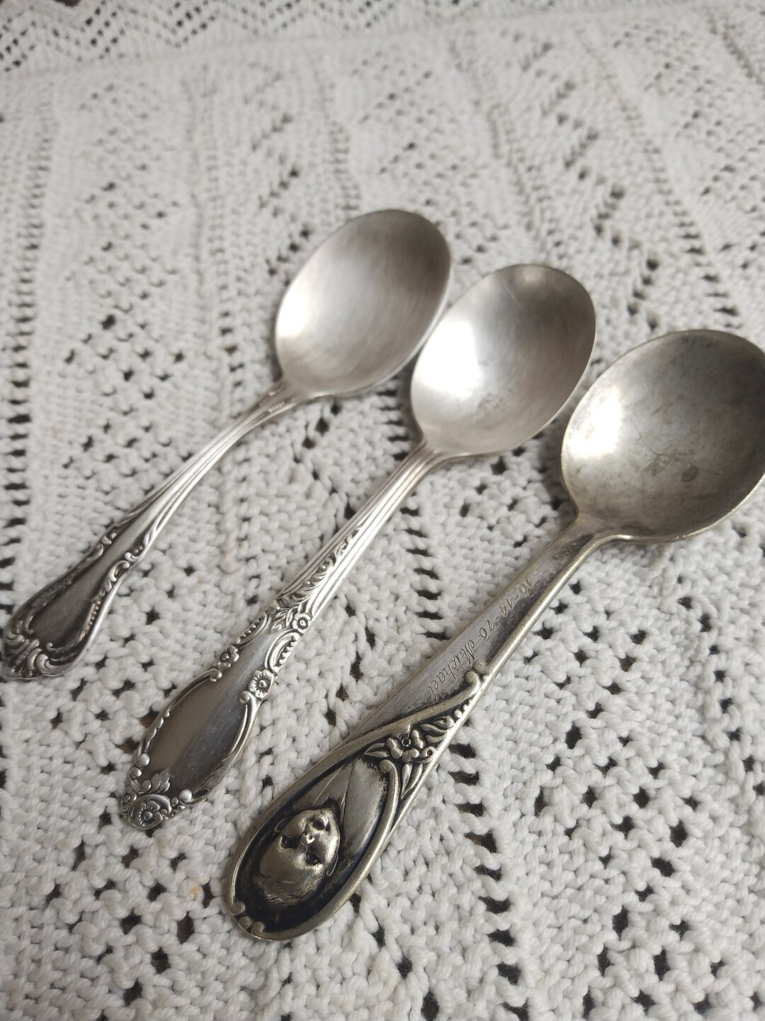 Three Silver Plate Spoons / Gerber Baby Spoon and Rogers Etsy
