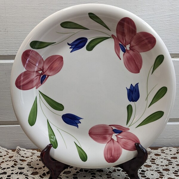 Vintage Maxam Italy Floral Hand painted Ceramic Dinner Plate