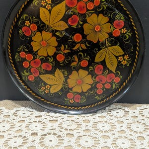 LOT DE VAISSELLE en bois peint vintage tradition russe Khokhloma EUR 29,70 - FR