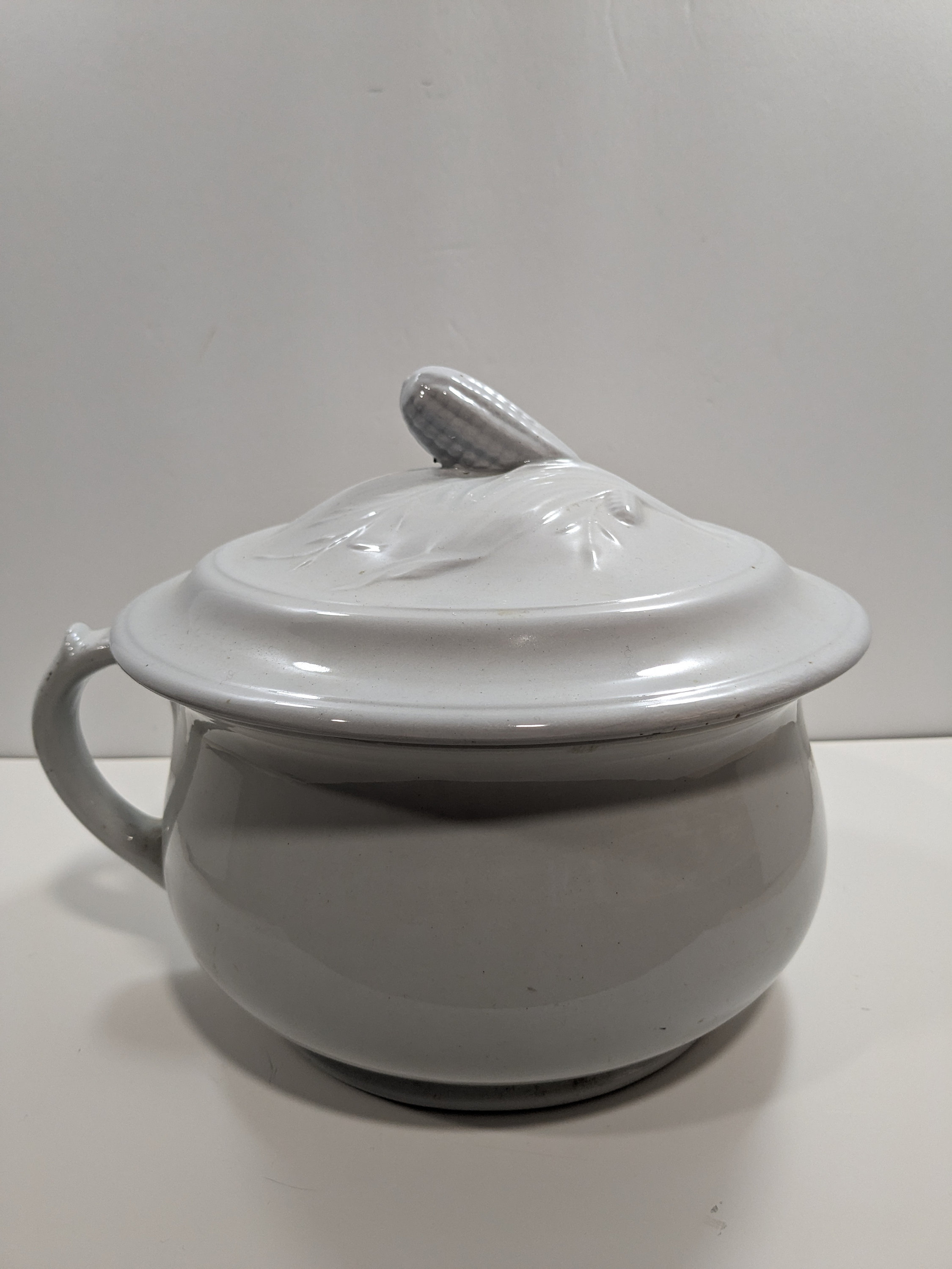 Vintage Dansk Bean Pot Soup With Ladle Missing Plate Holder