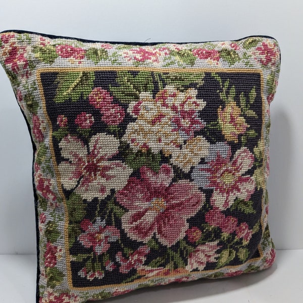 Vintage Needlepoint Pillows Etsy