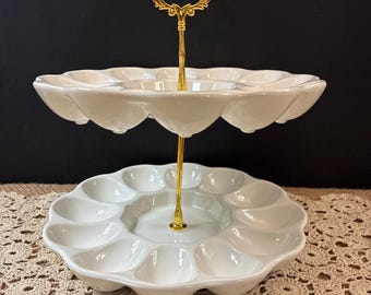 2-stöckiger Eierständer / 2-stöckiges Eierständer / Eierständer / Eierständer / Küche, Esszimmer, Weiß