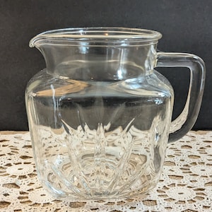 Vintage MCM Federal Glass Starburst Juice Pitcher