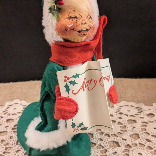 Muñeca navideña vintage de la Sra. Claus de Anna Lee, de 1974, 19 cm (7,5").
