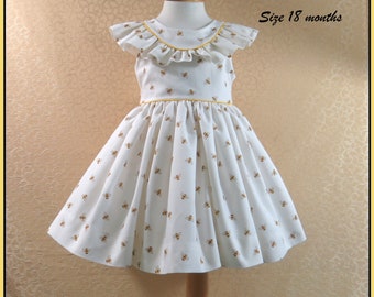 Infant Girl, Bumblebee Dress, Size I8 Months, Summer Dress, Fully Lined, One of a Kind